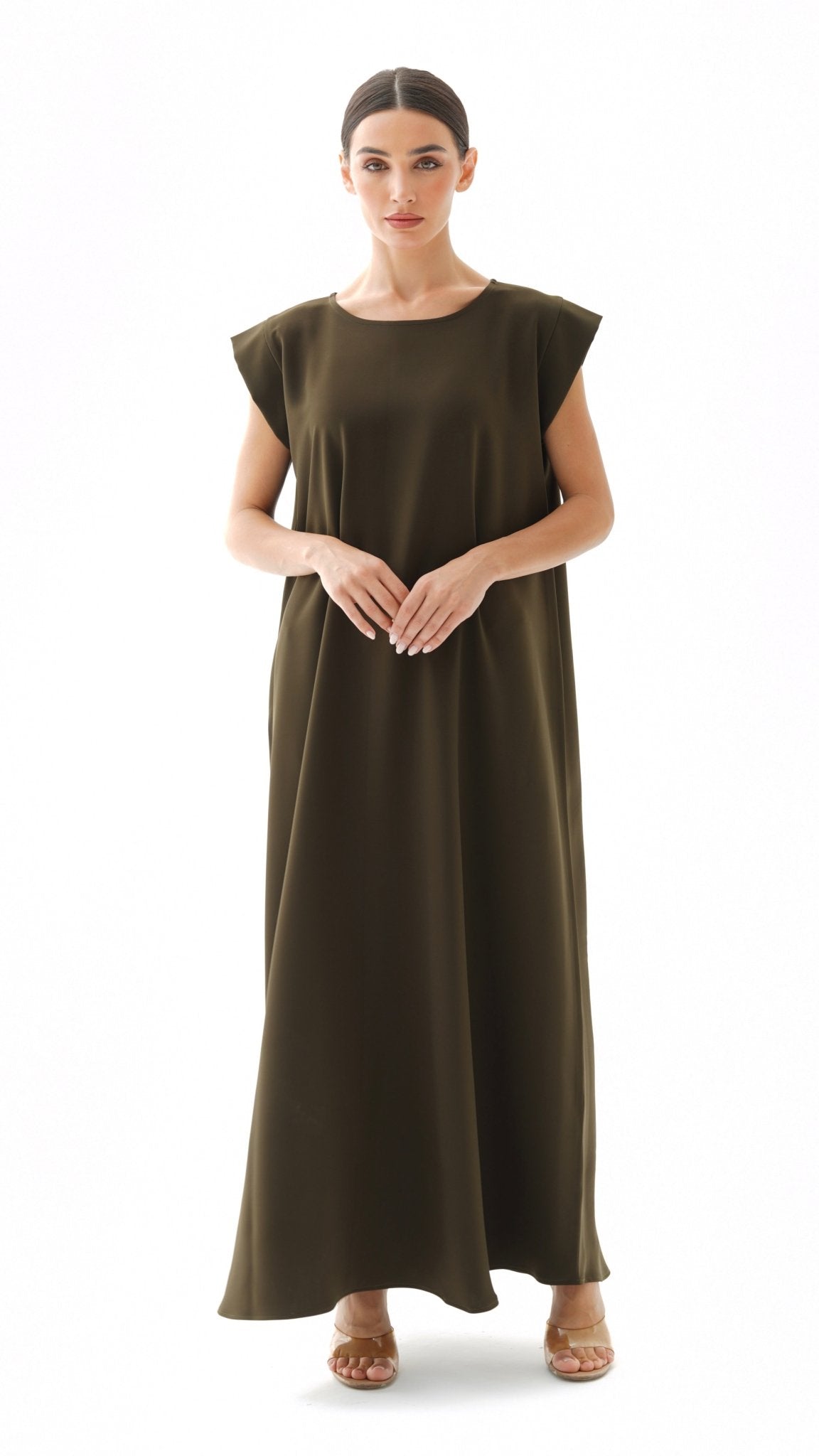 C 005 - 15 Premium Olive Under Abaya Dress