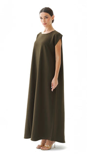 C 005 - 15 Premium Olive Under Abaya Dress