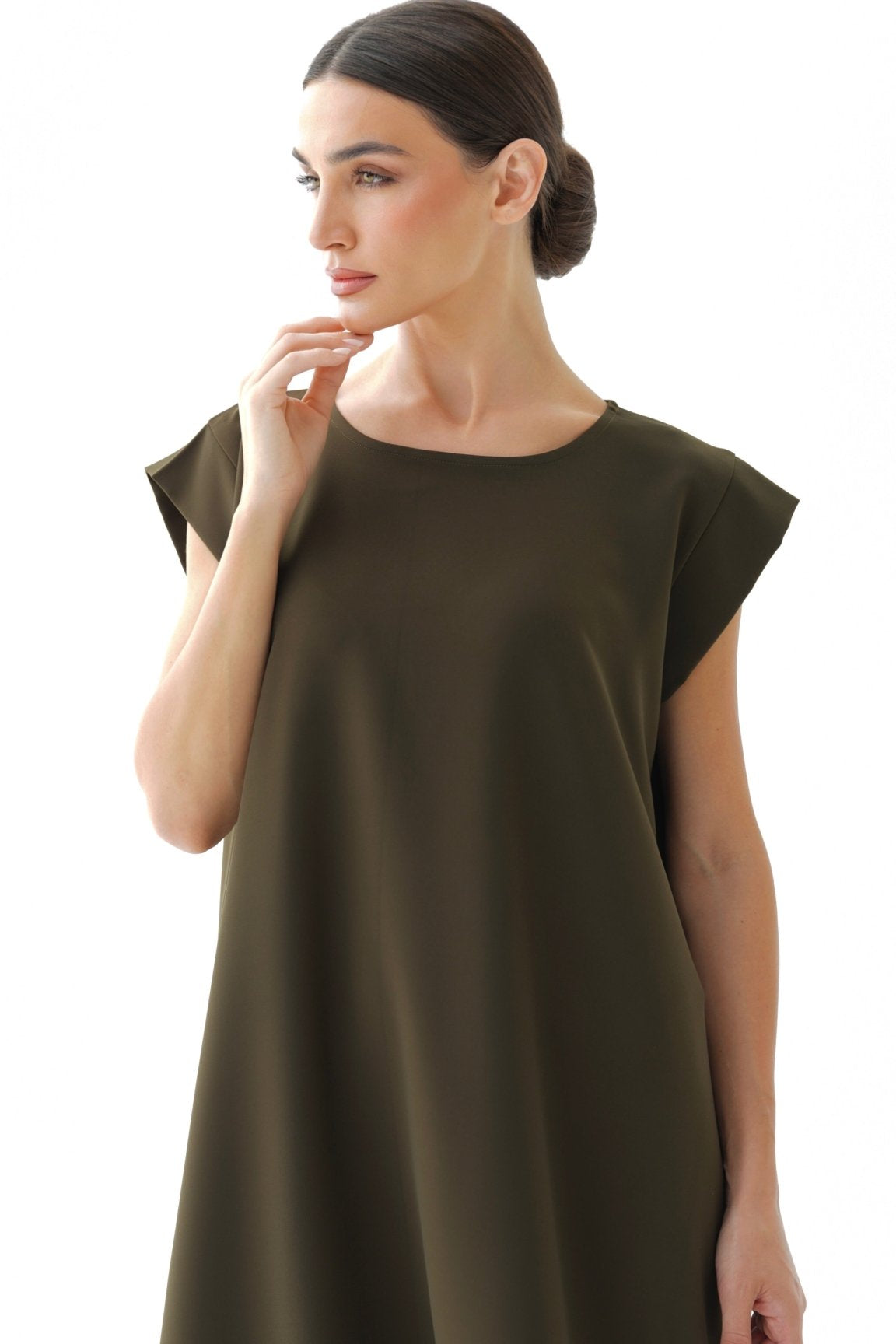 C 005 - 15 Premium Olive Under Abaya Dress