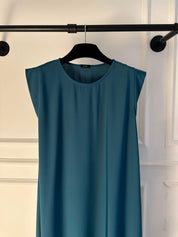 C 005-16 Premium Dark Teal Under Abaya Dress