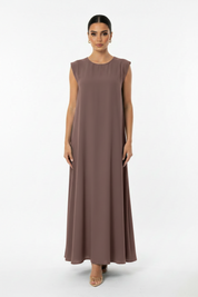 C 005-18 Premium Dark Mauve Under Abaya Dress
