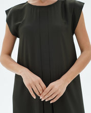 C 006 - 05 Premium Olive Pleated Under Abaya Dress