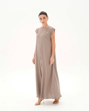 C 006 - 12 Premium Almond Pleated Under Abaya Dress