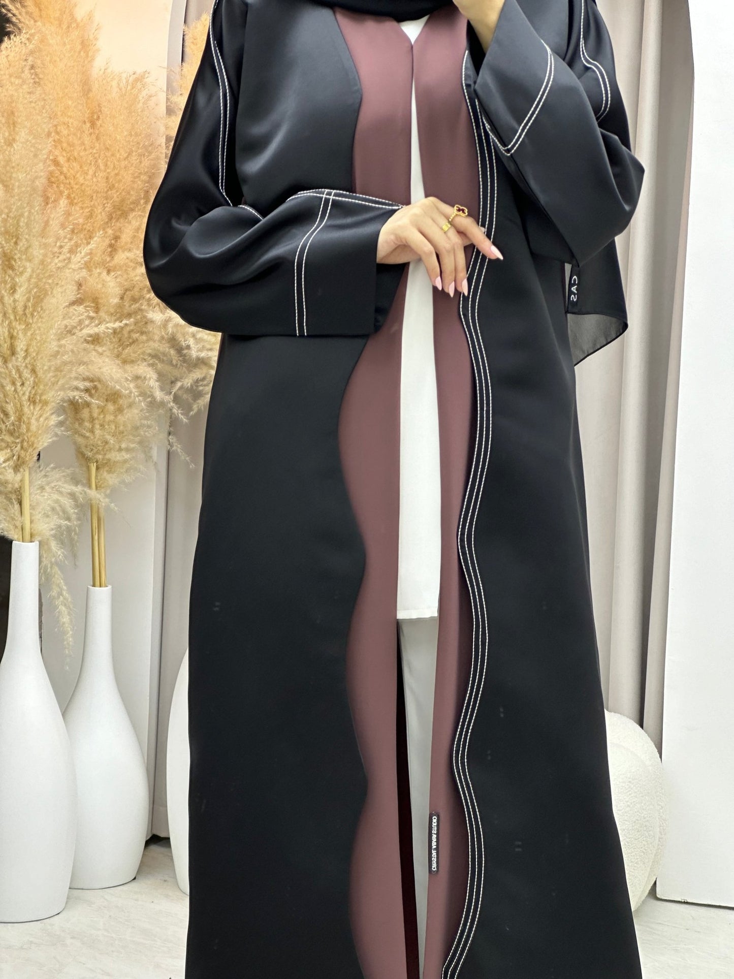 C 0067 - 02 Black Purple Abaya