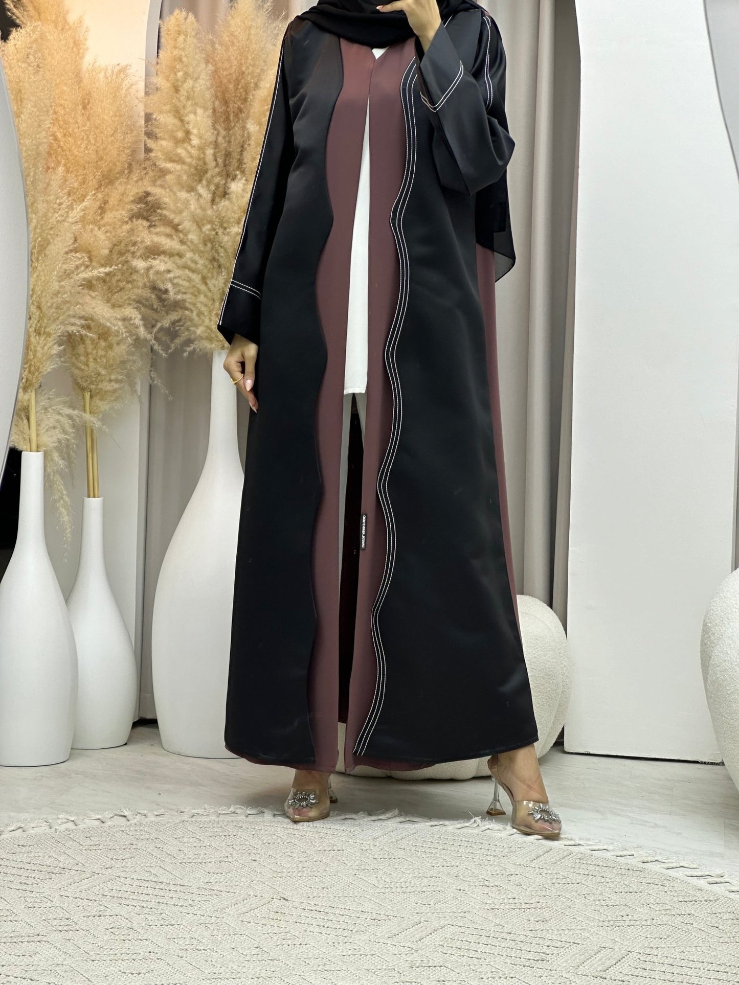 C 0067 - 02 Black Purple Abaya