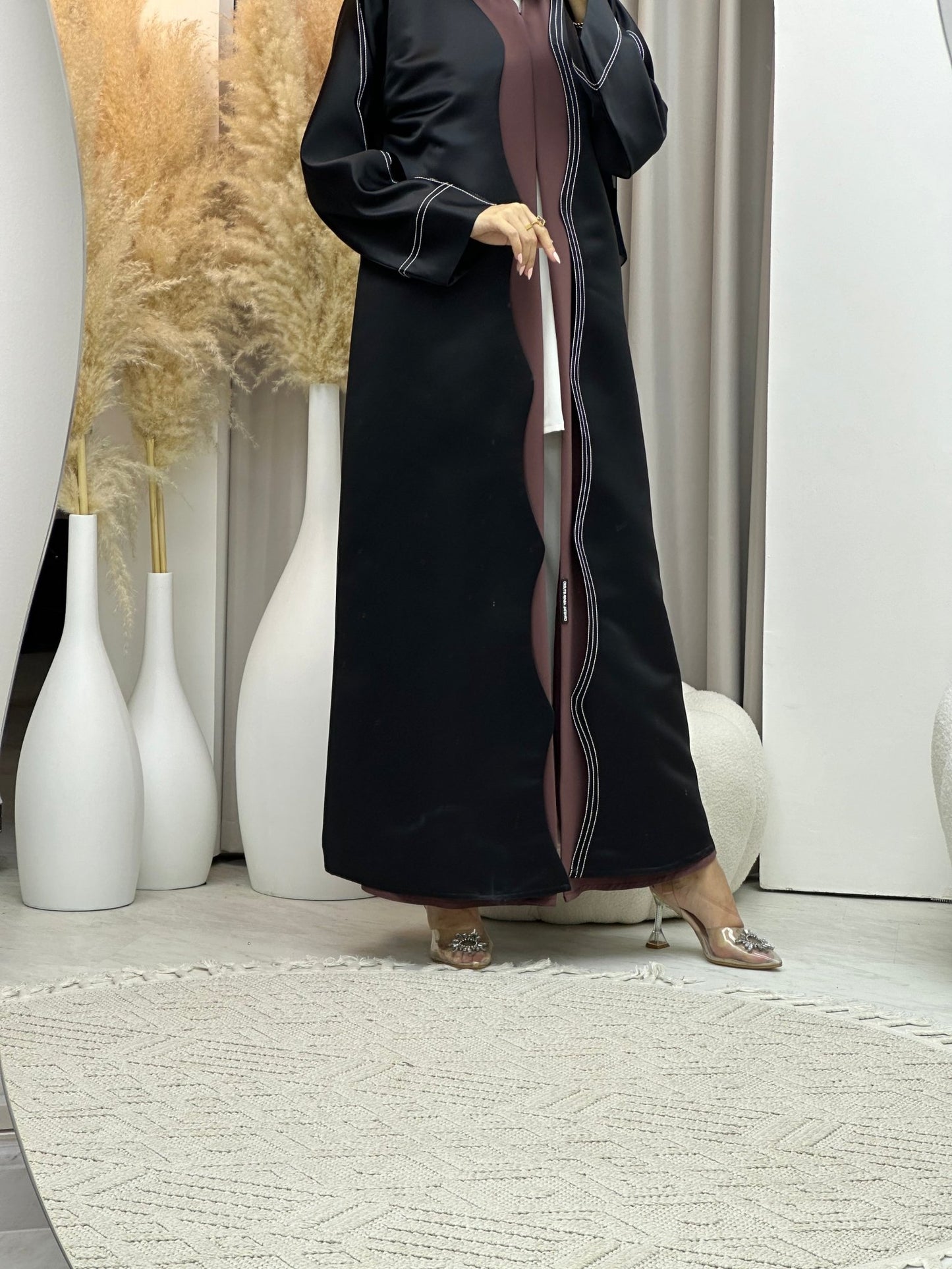 C 0067 - 02 Black Purple Abaya