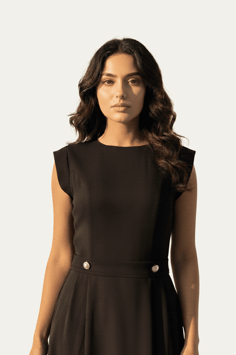 C 007 Premium Black Under Abaya Dress