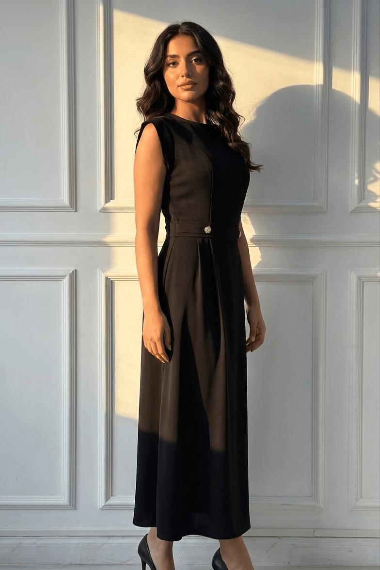 C 007 Premium Black Under Abaya Dress