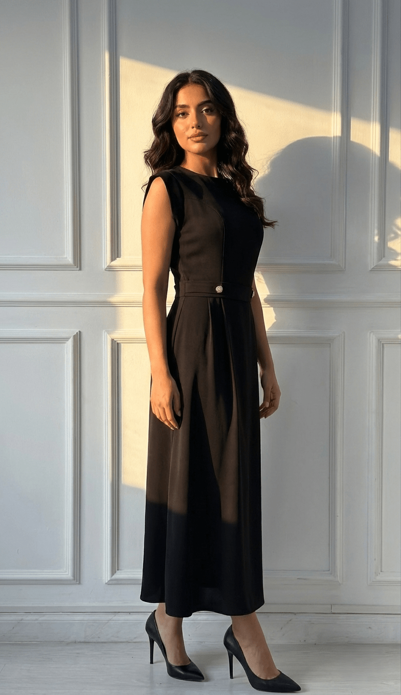 C 007 Premium Black Under Abaya Dress