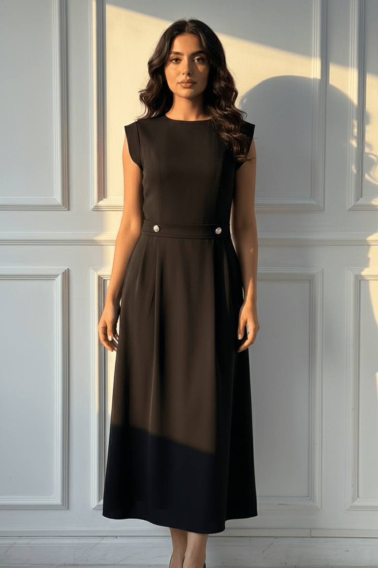 C 007 Premium Black Under Abaya Dress