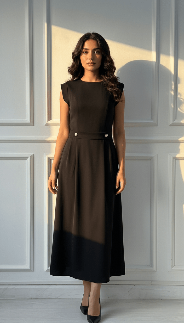 C 007 Premium Black Under Abaya Dress