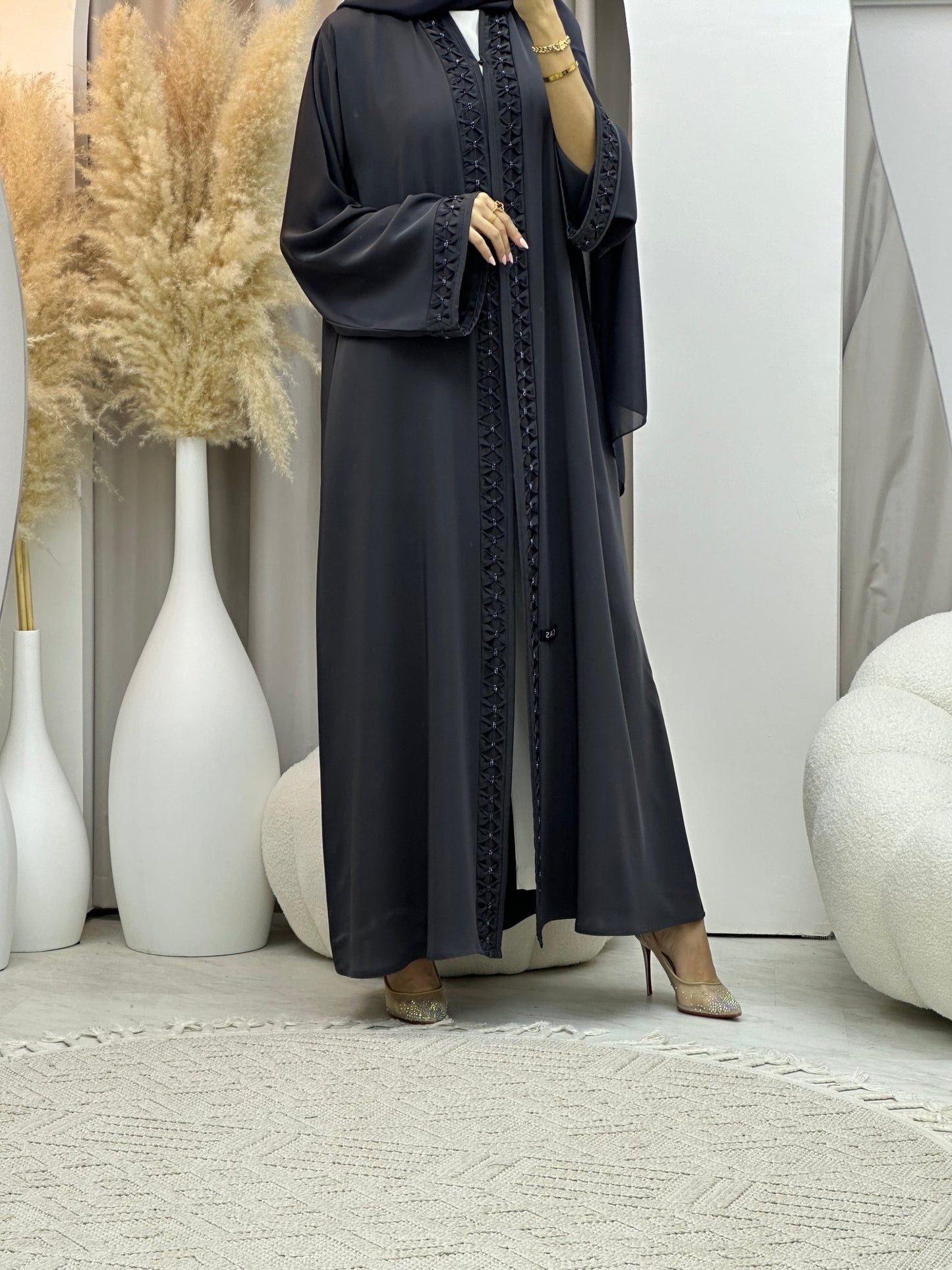 C 0070 Dark Grey Nada Abaya