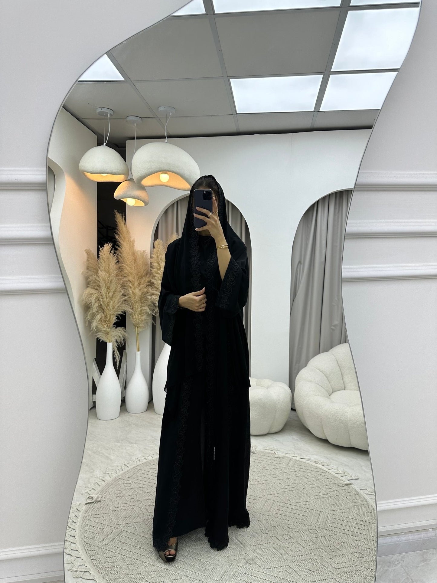 C 0088 Black Lace Abaya