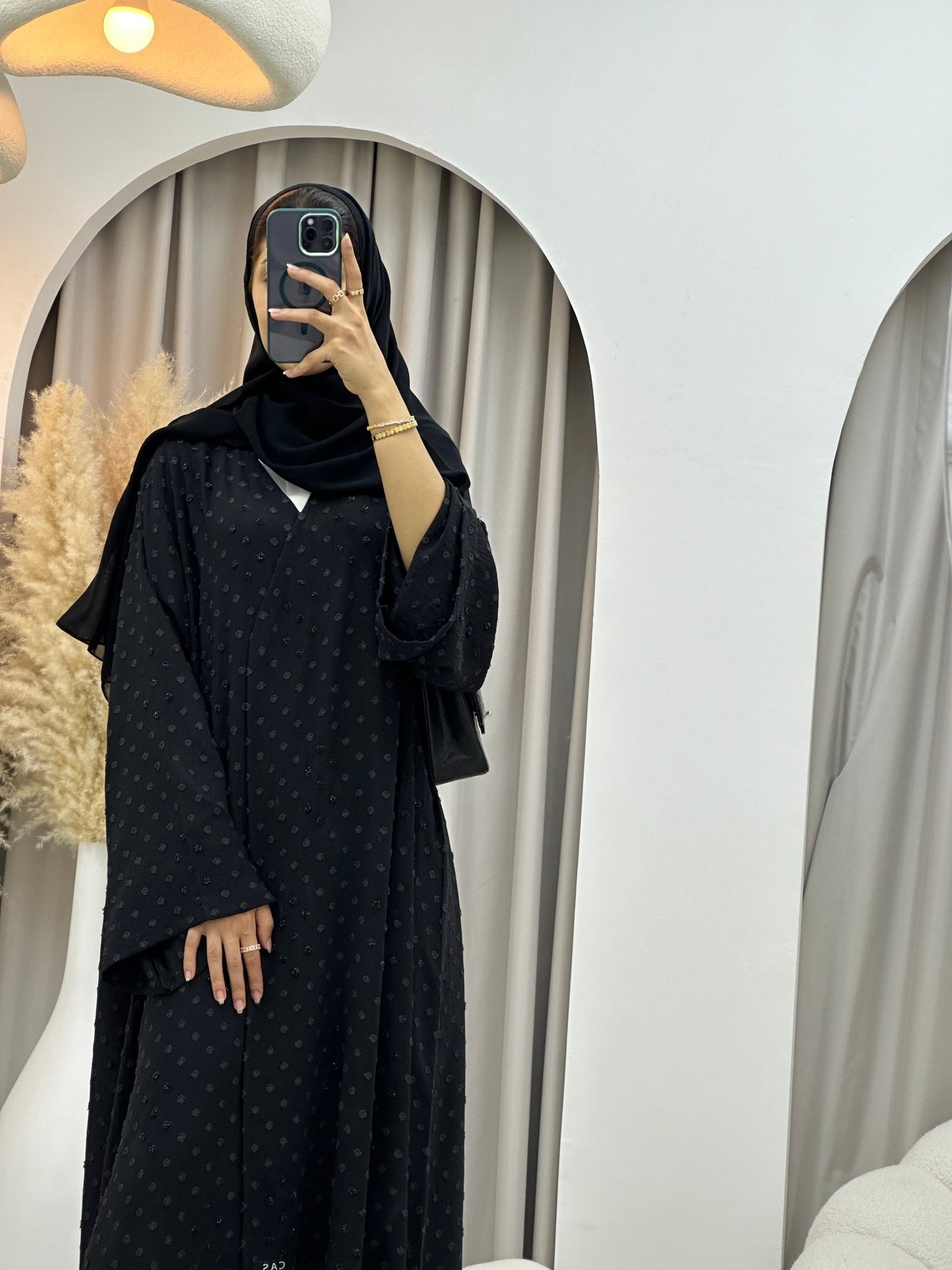 C 0093 Black Dots Abaya