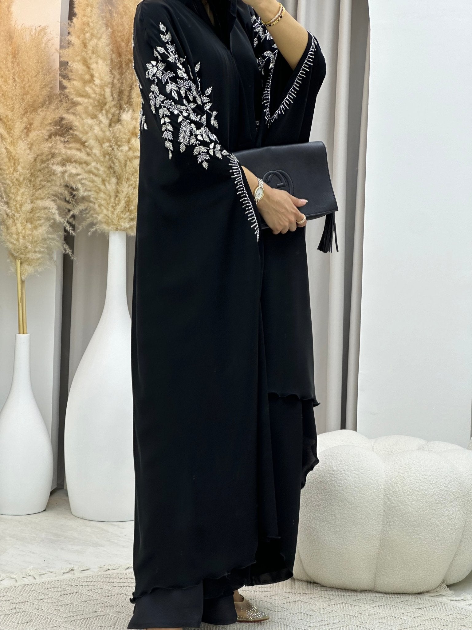 C 0097 Black Wedding Abaya