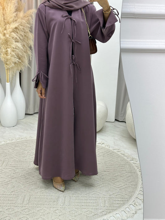 C 0117 - 03 Purple Bow Abaya