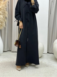 C 0117-04 Black Bow Abaya - XS / 49