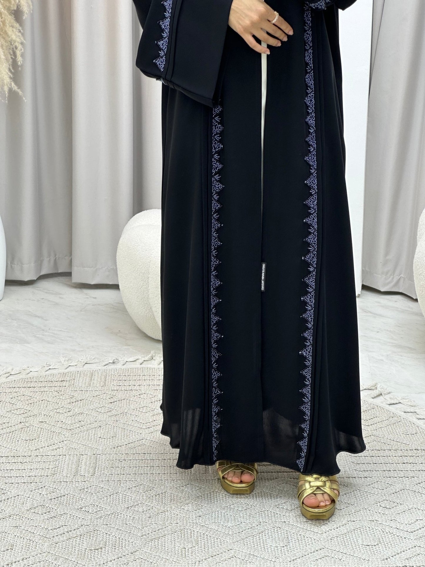 C 0121 Blue Black Abaya