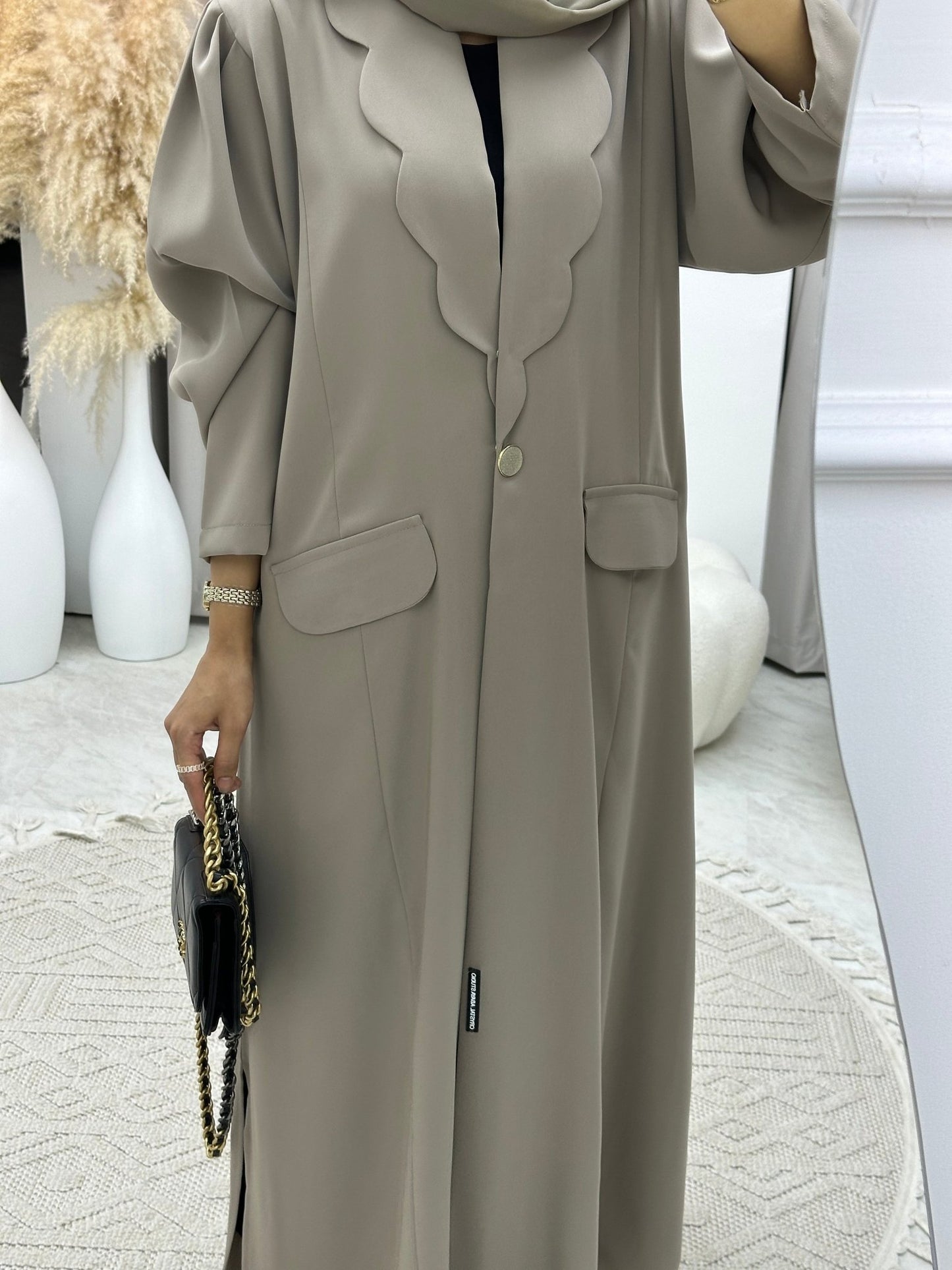 C 0133 - 01 Army Green Coat Abaya