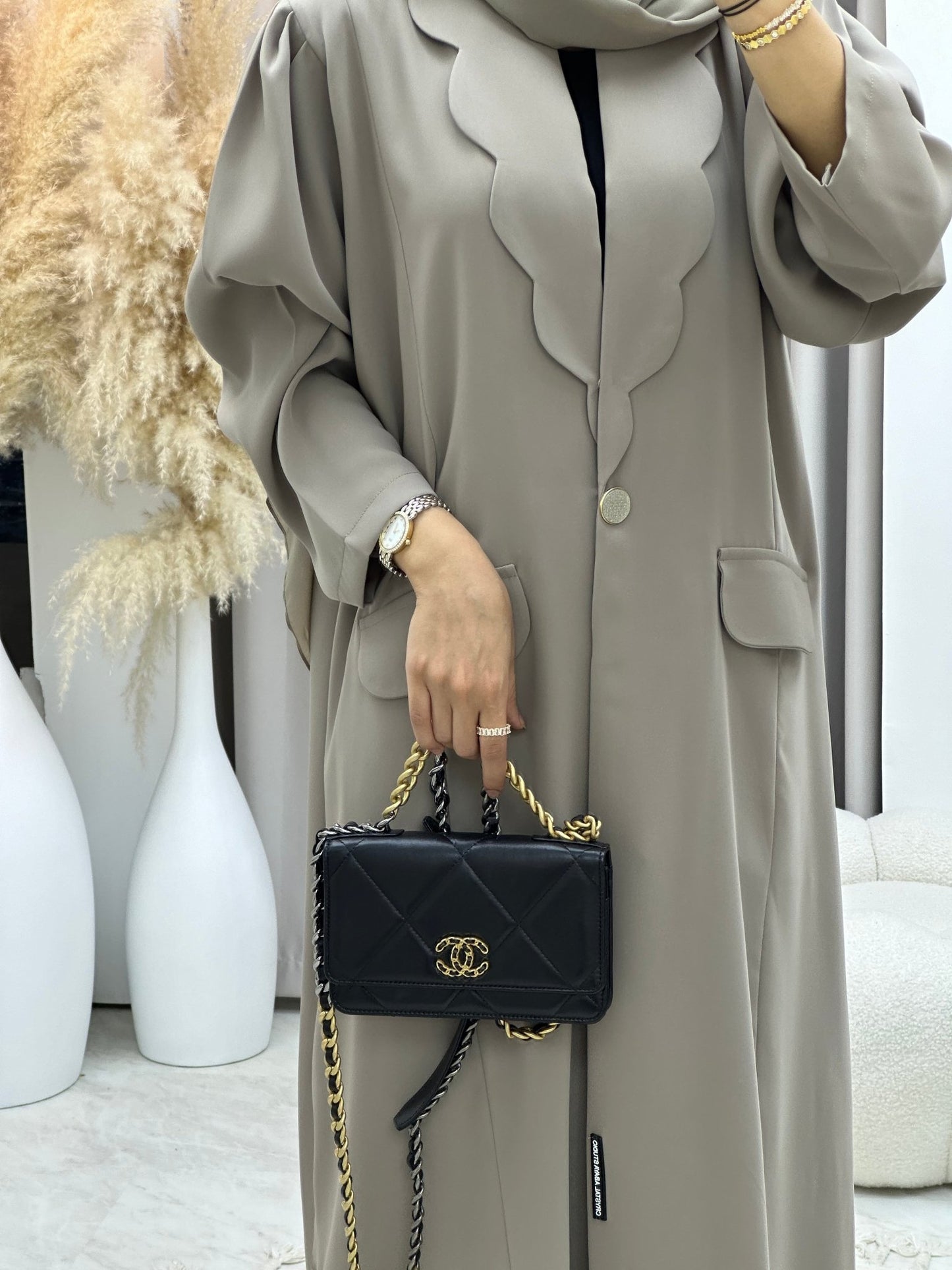 C 0133 - 01 Army Green Coat Abaya