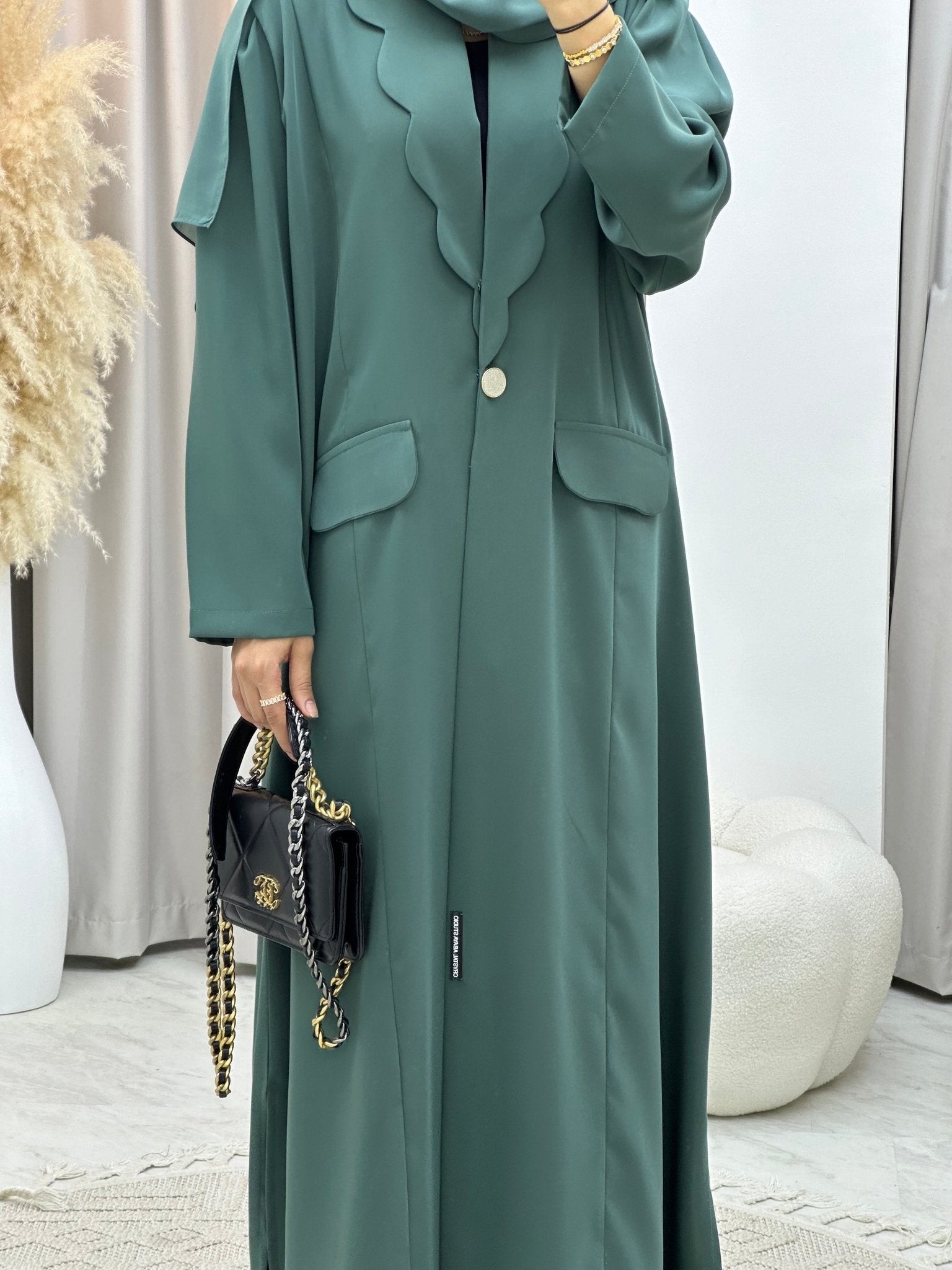 C 0133 - 03 Green Coat Abaya