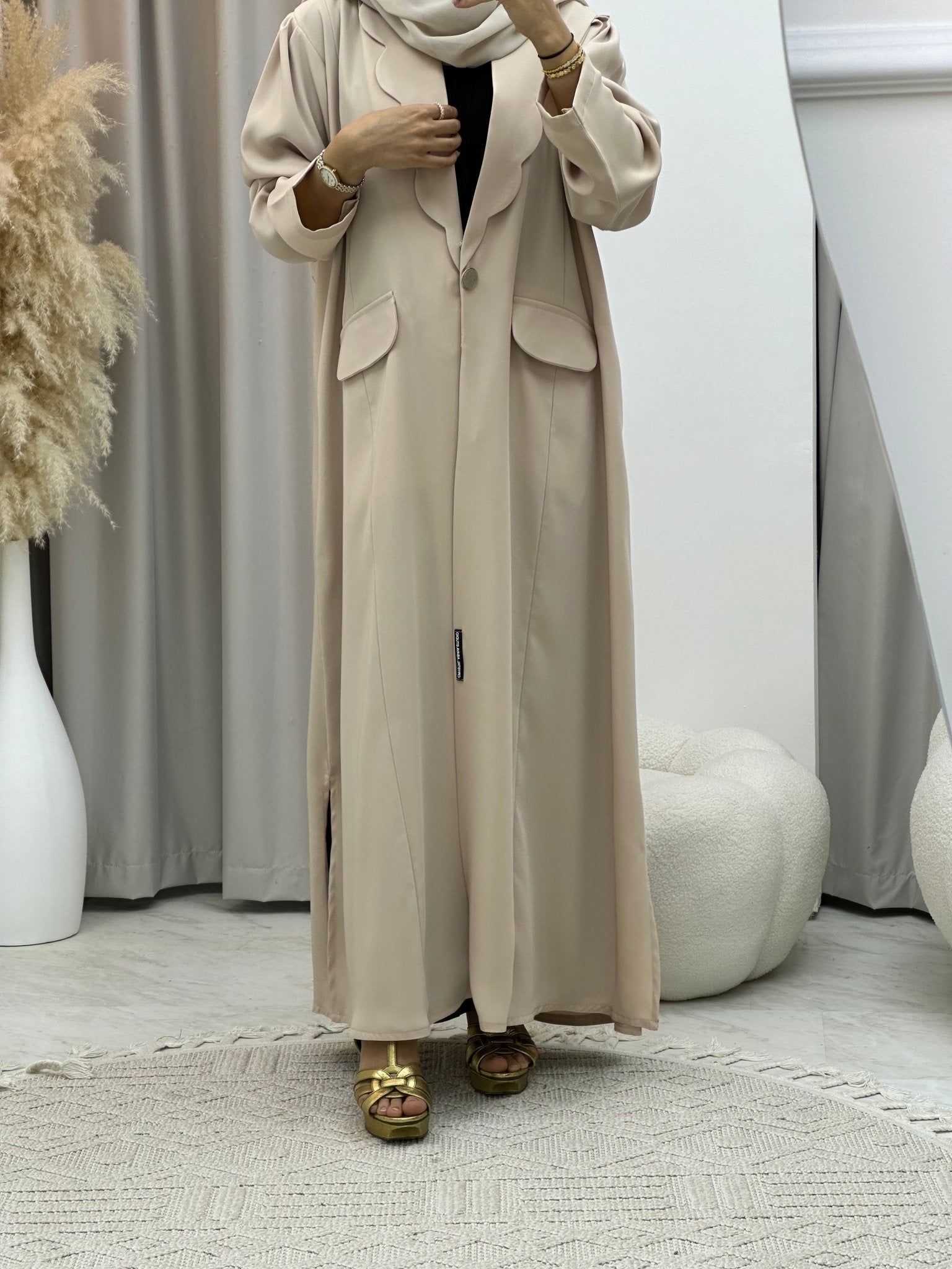 C 0133 - 05 Nude Coat Abaya