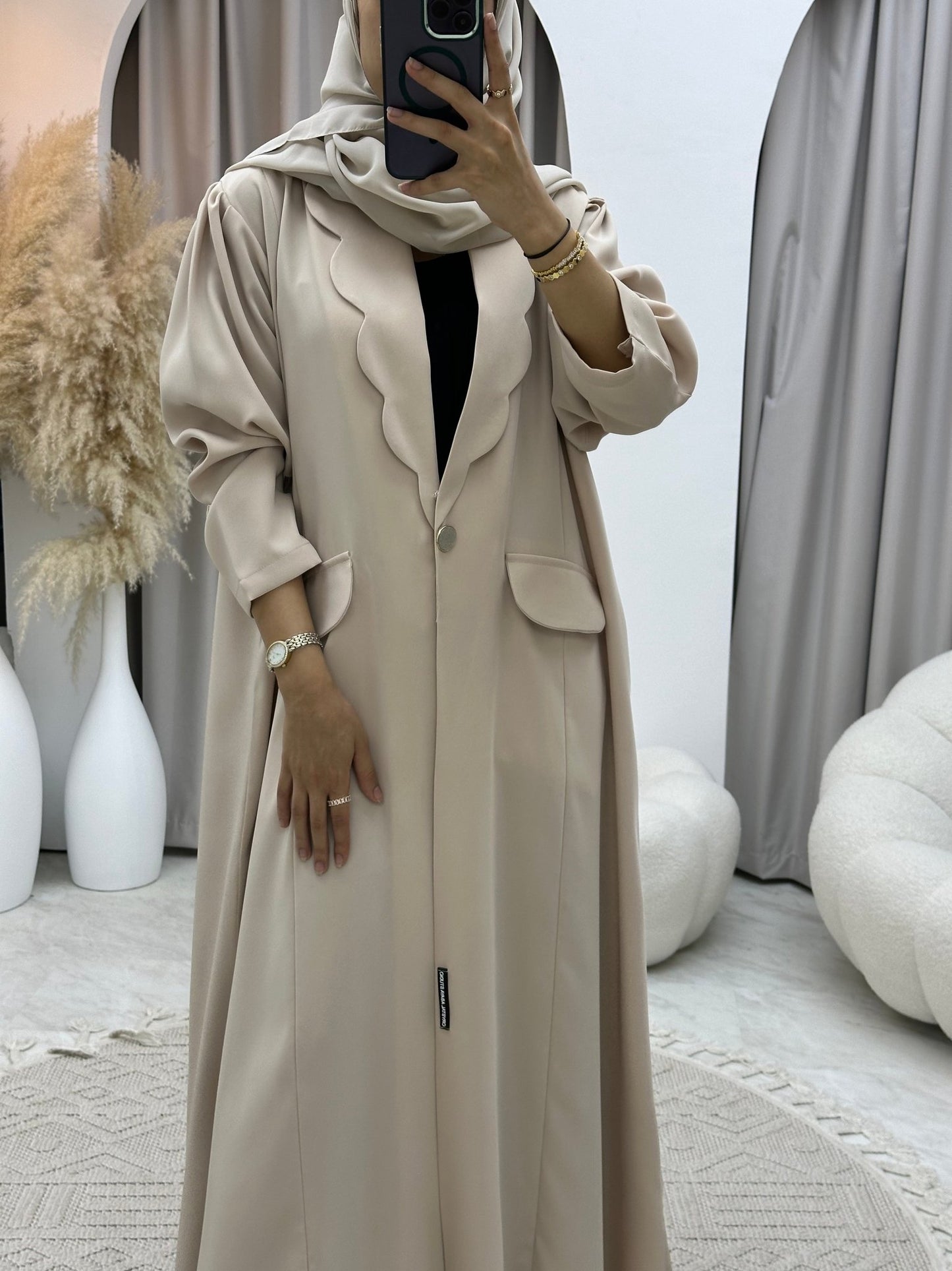 C 0133 - 05 Nude Coat Abaya