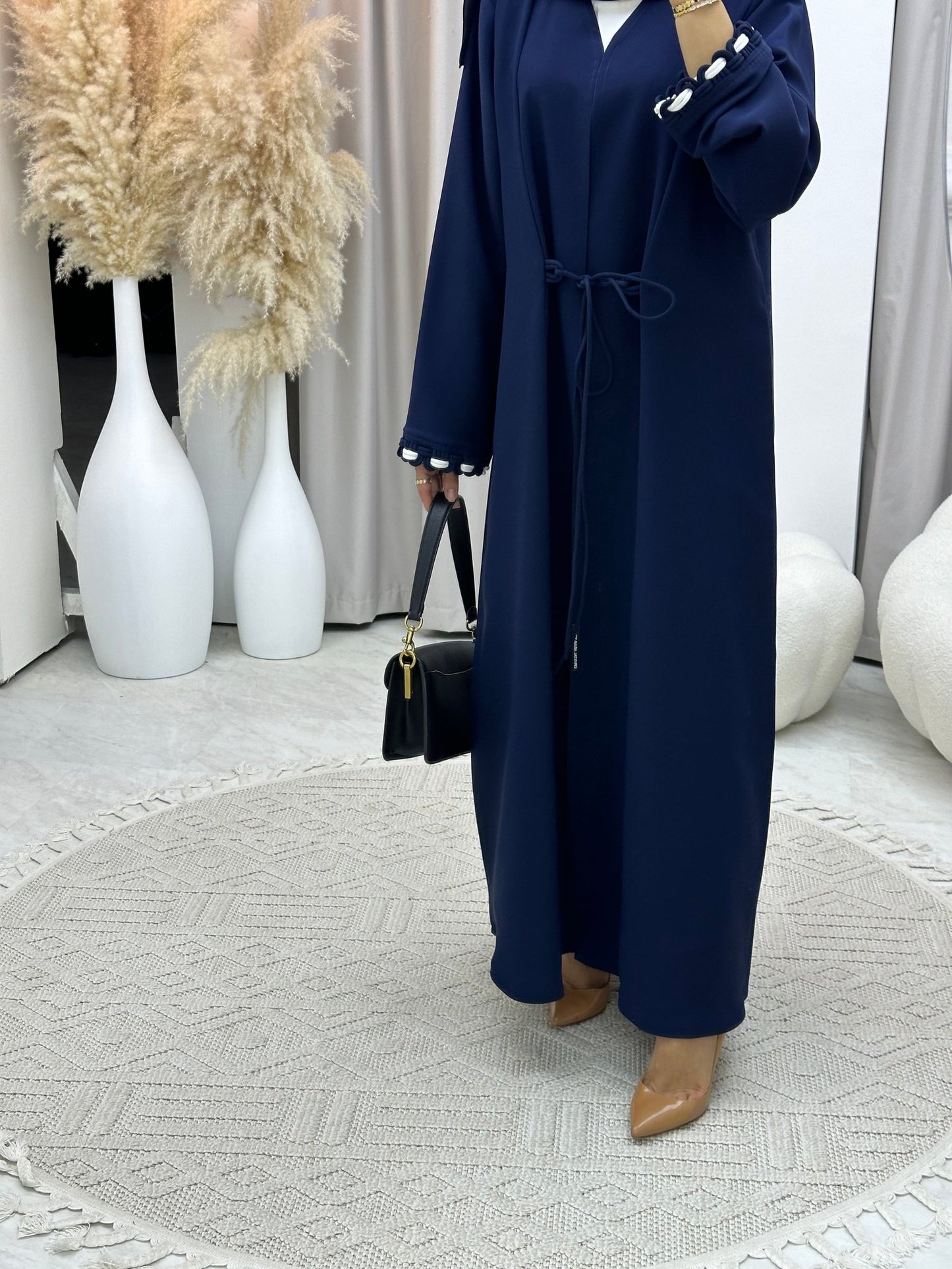 C 0136 Blue Tie Knot Abaya