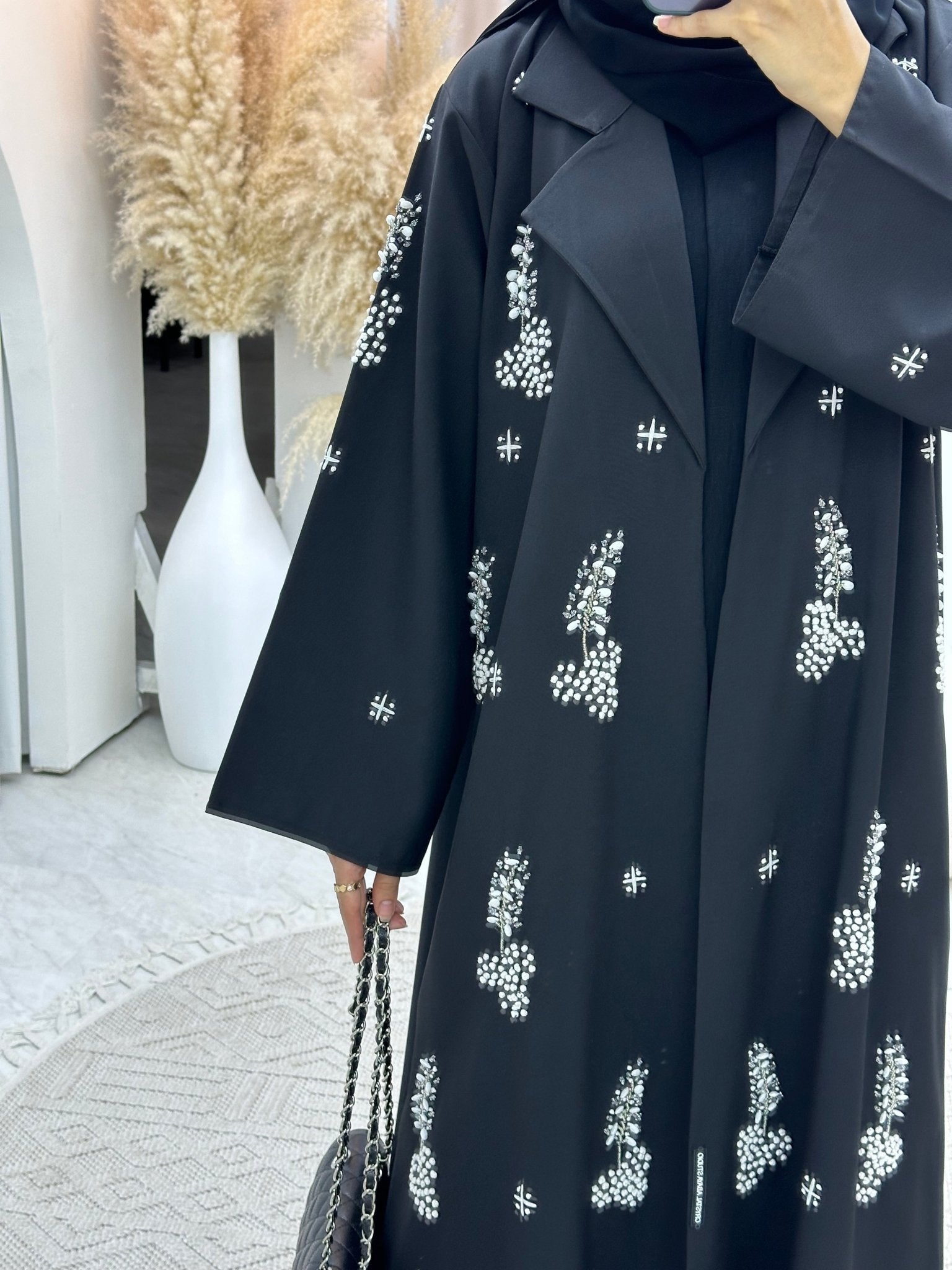 C 0149 Black Embroidery Abaya