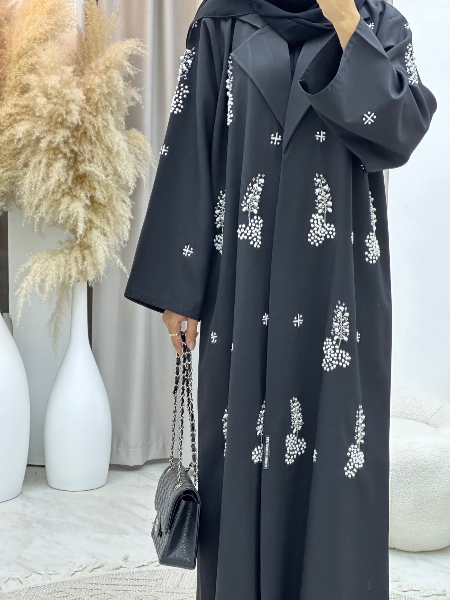 C 0149 Black Embroidery Abaya