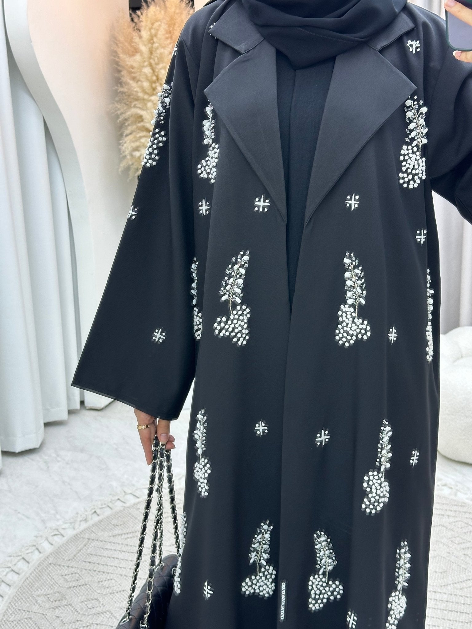 C 0149 Black Embroidery Abaya