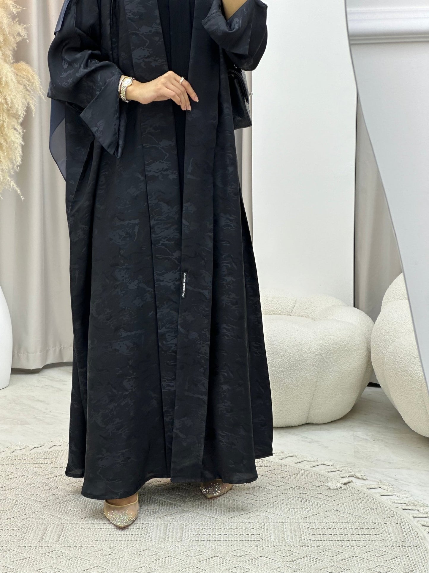 C 0158 - 03 Light Blue Camo Bisht Abaya