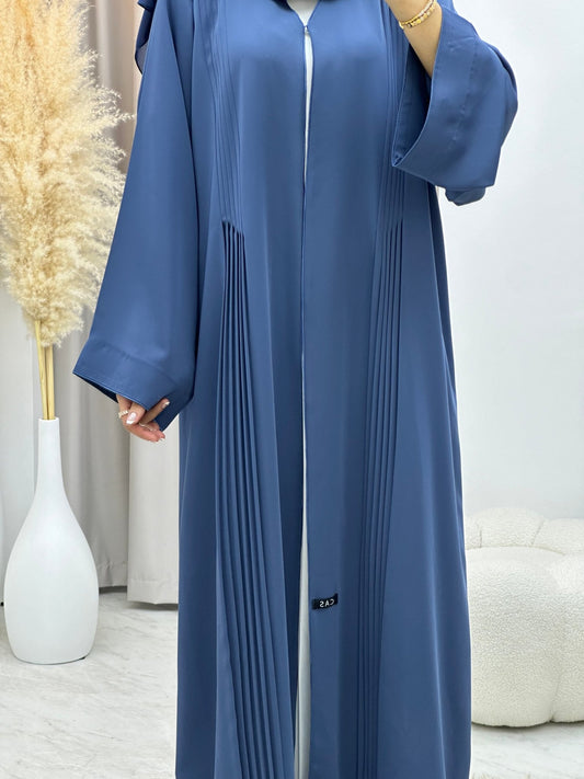 C 0180 Pleated Blue Abaya