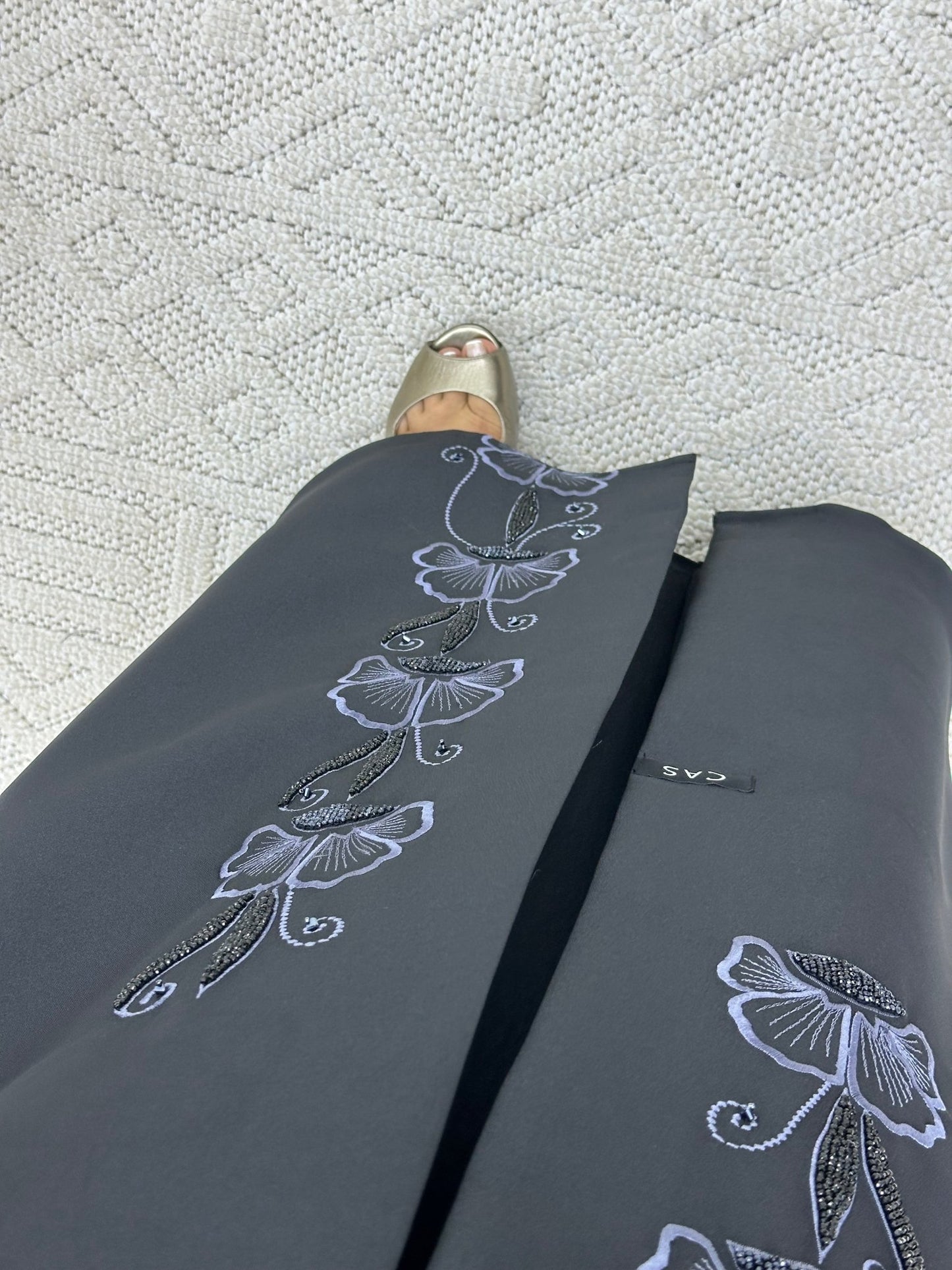 C 0188 Embroidery Black Abaya