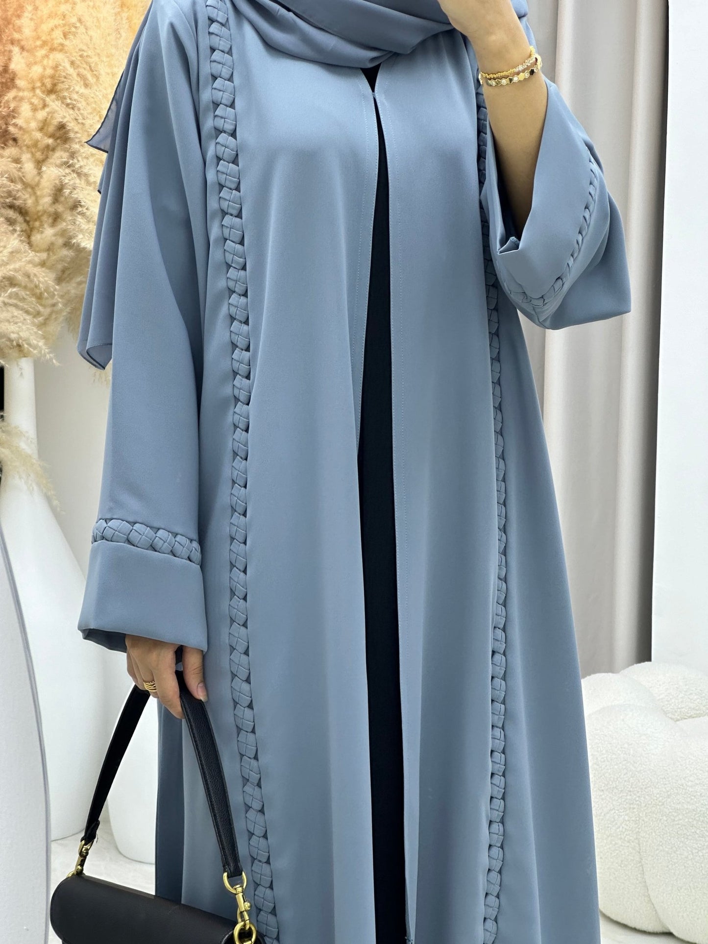 C 0201 Square Grey Abaya