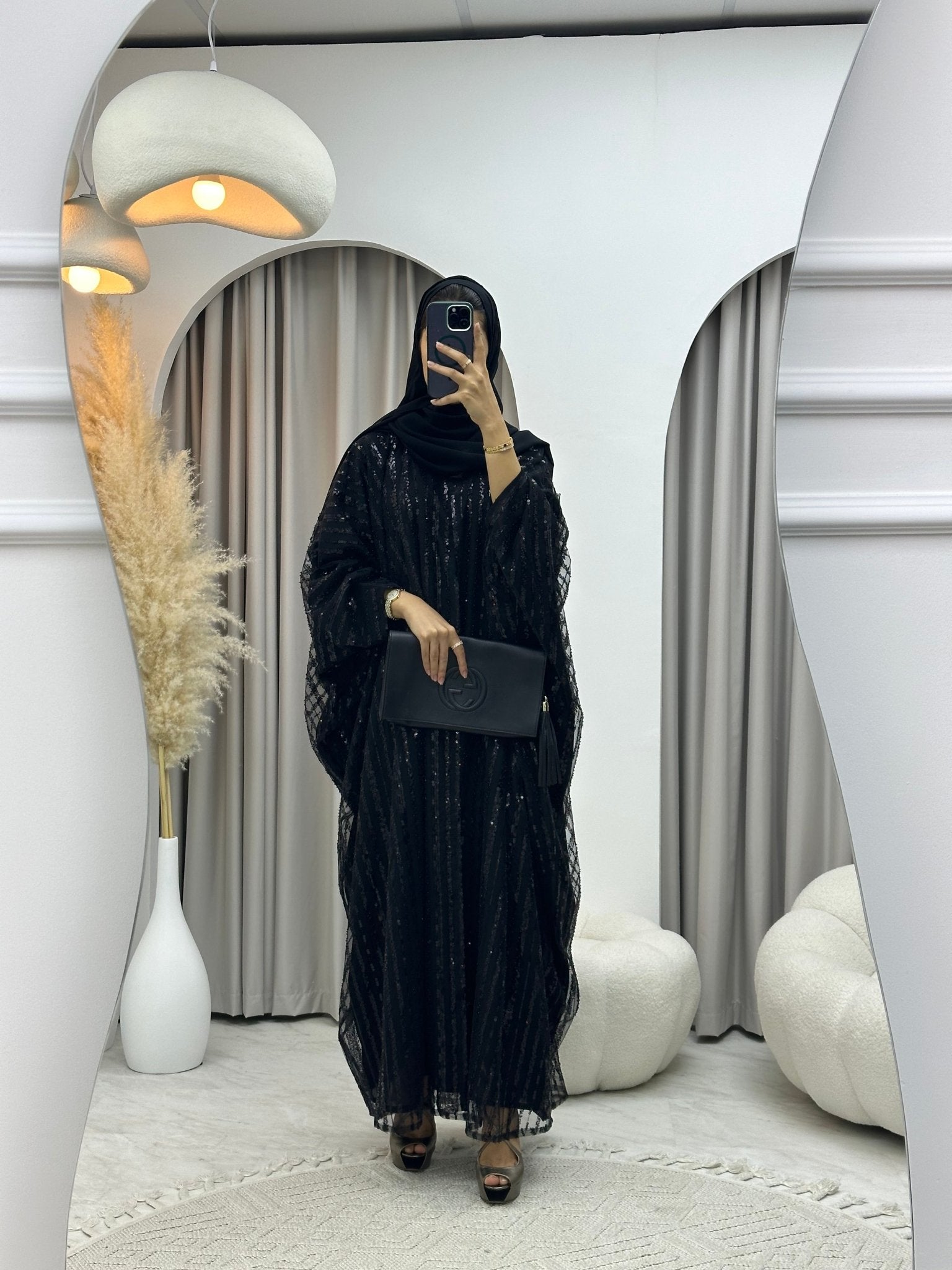 C 0217 - 01 Black Bisht Abaya