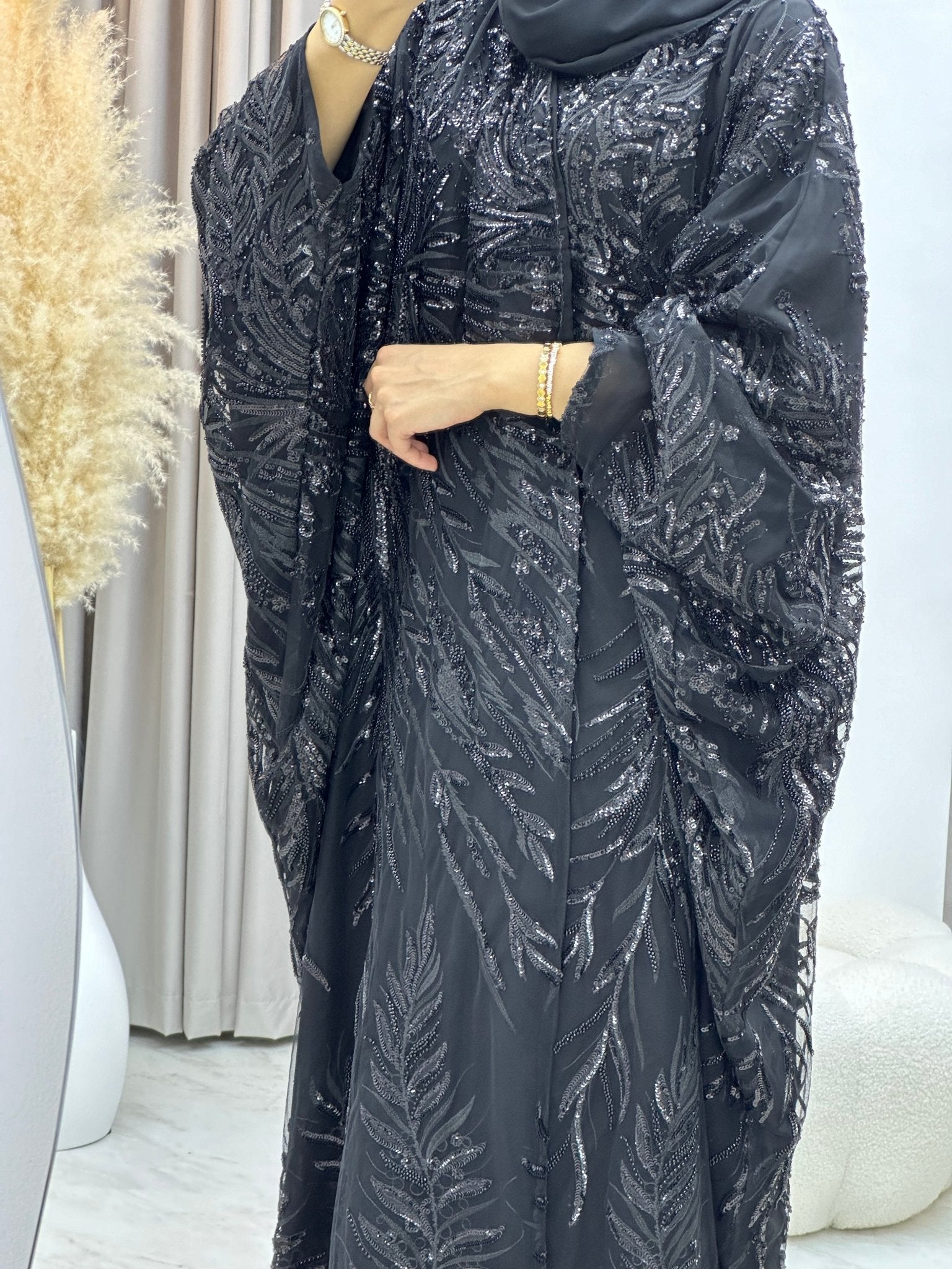 C 0217 - 01 Black Bisht Abaya