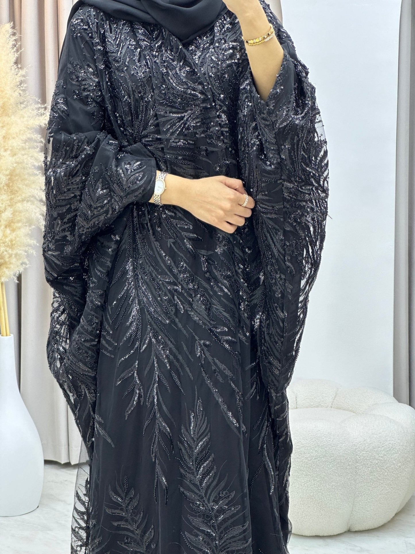 C 0217 - 05 Black Bisht Abaya