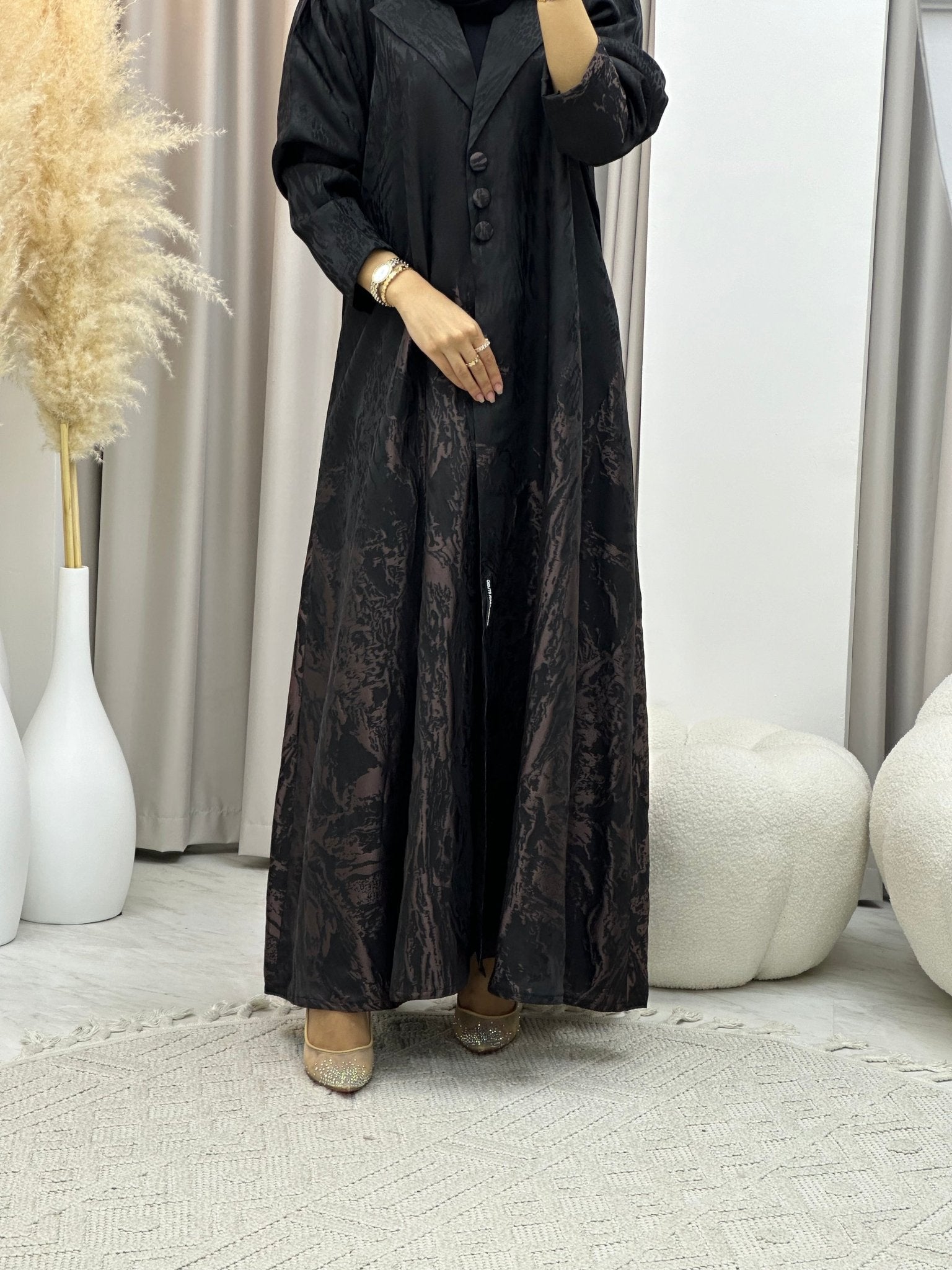 C 0218 - 02 Rose Gold Kloosh Abaya