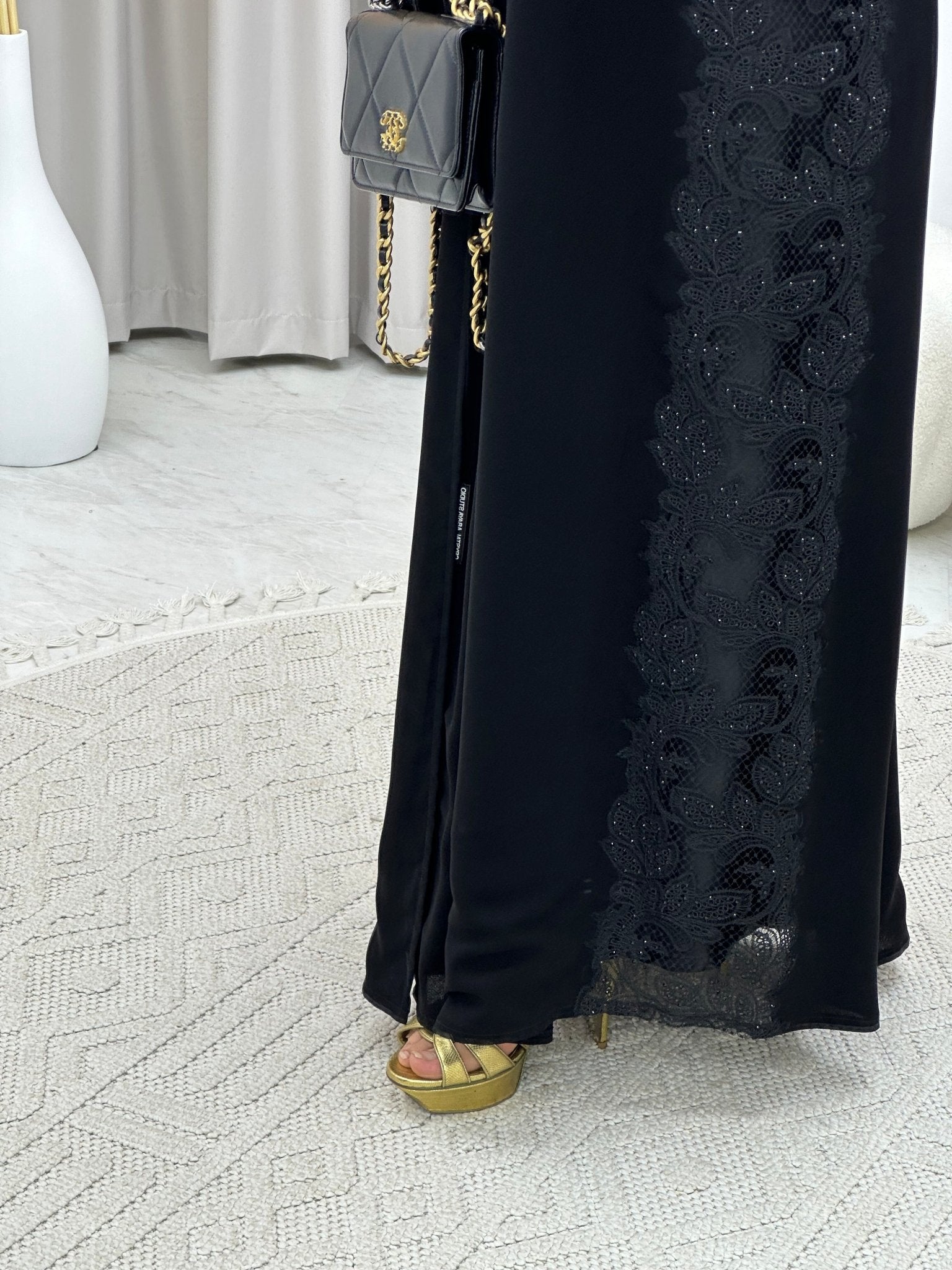 C 0223 - 02 Black Lace Abaya