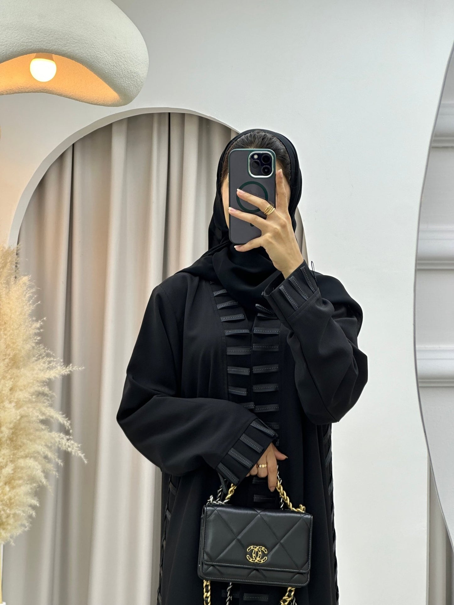 C 0224 Black Strap Abaya