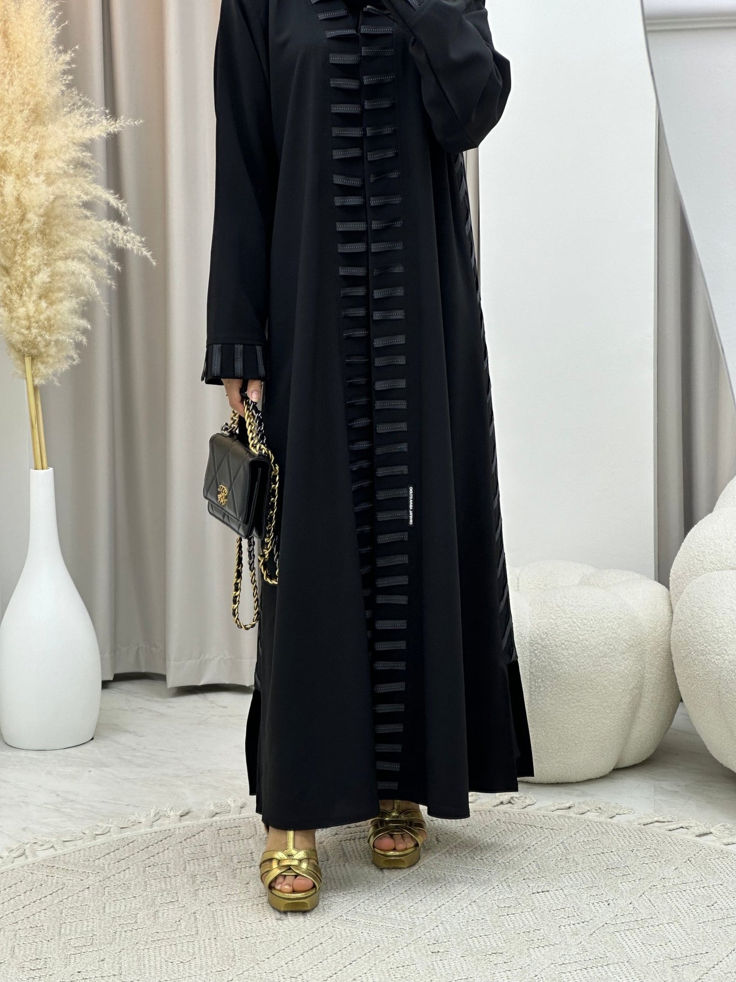 C 0224 Black Strap Abaya