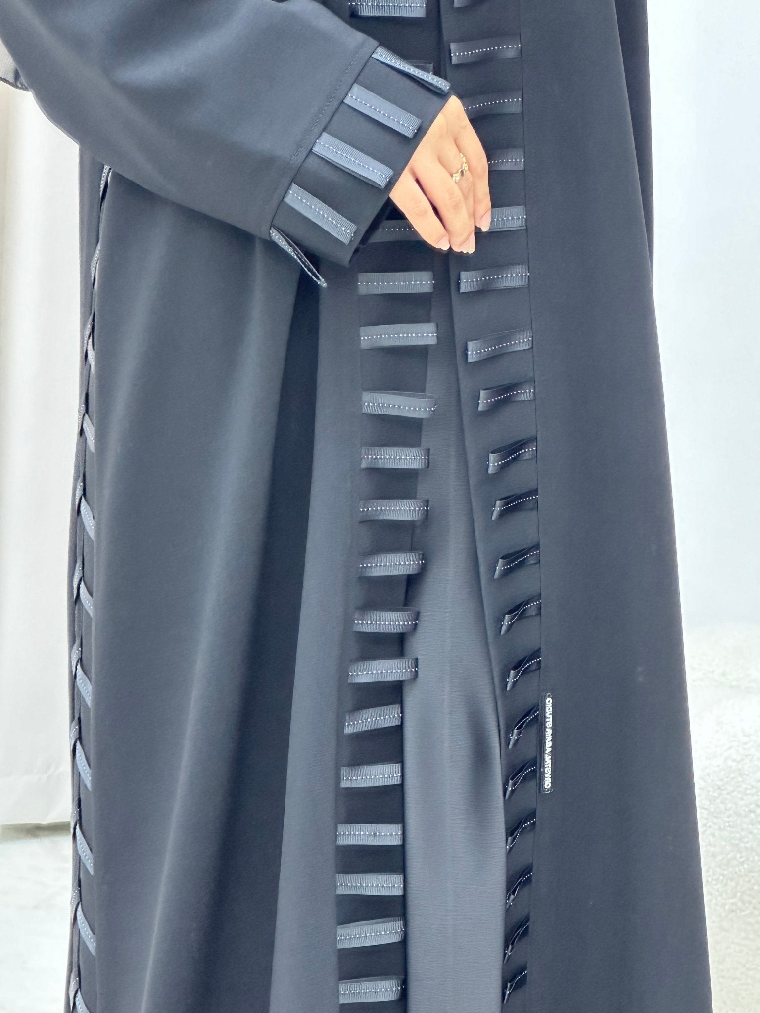 C 0224 Black Strap Abaya