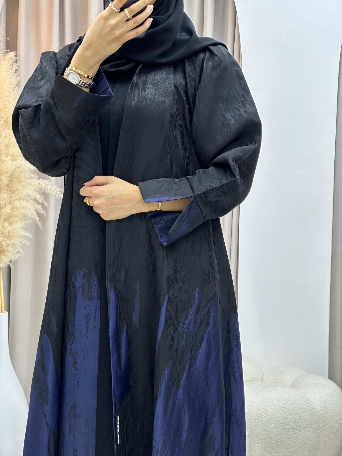 C 0226 Navy Blue Kloosh Abaya