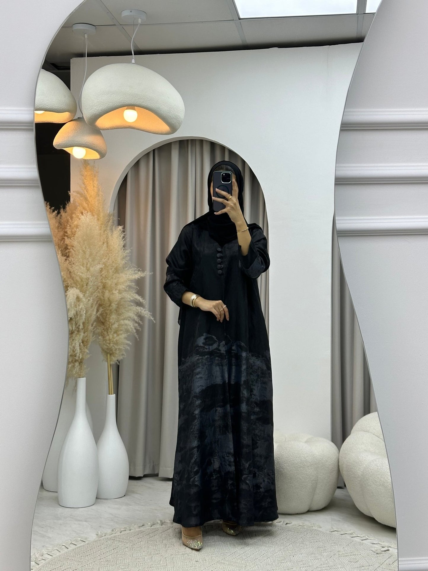 C 0227 Grey Kloosh Abaya