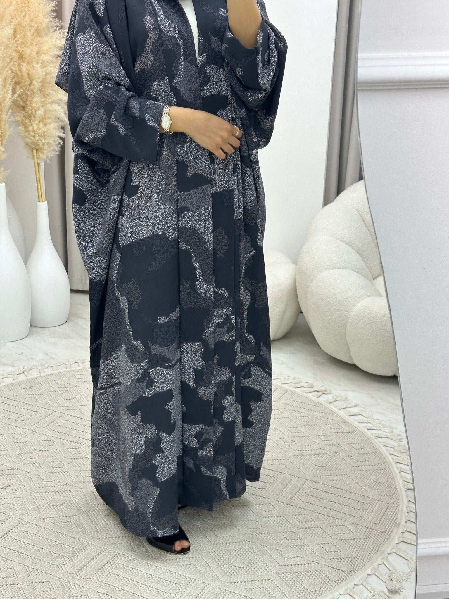 C 0237 - 03 Army Grey Abaya