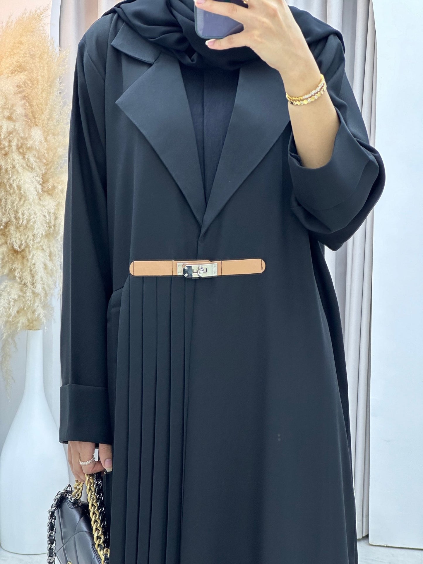 C 0240 Black Coat Abaya