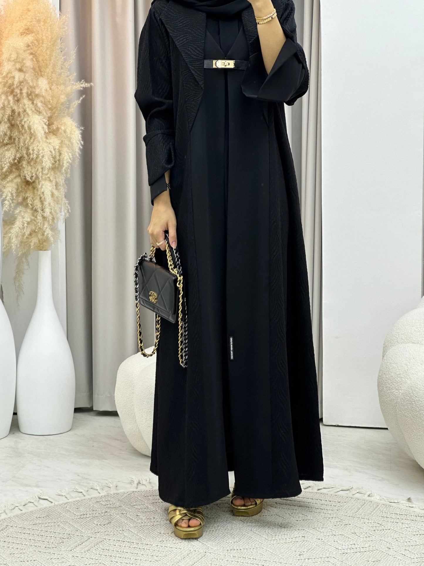 C 0241 Black Coat Abaya