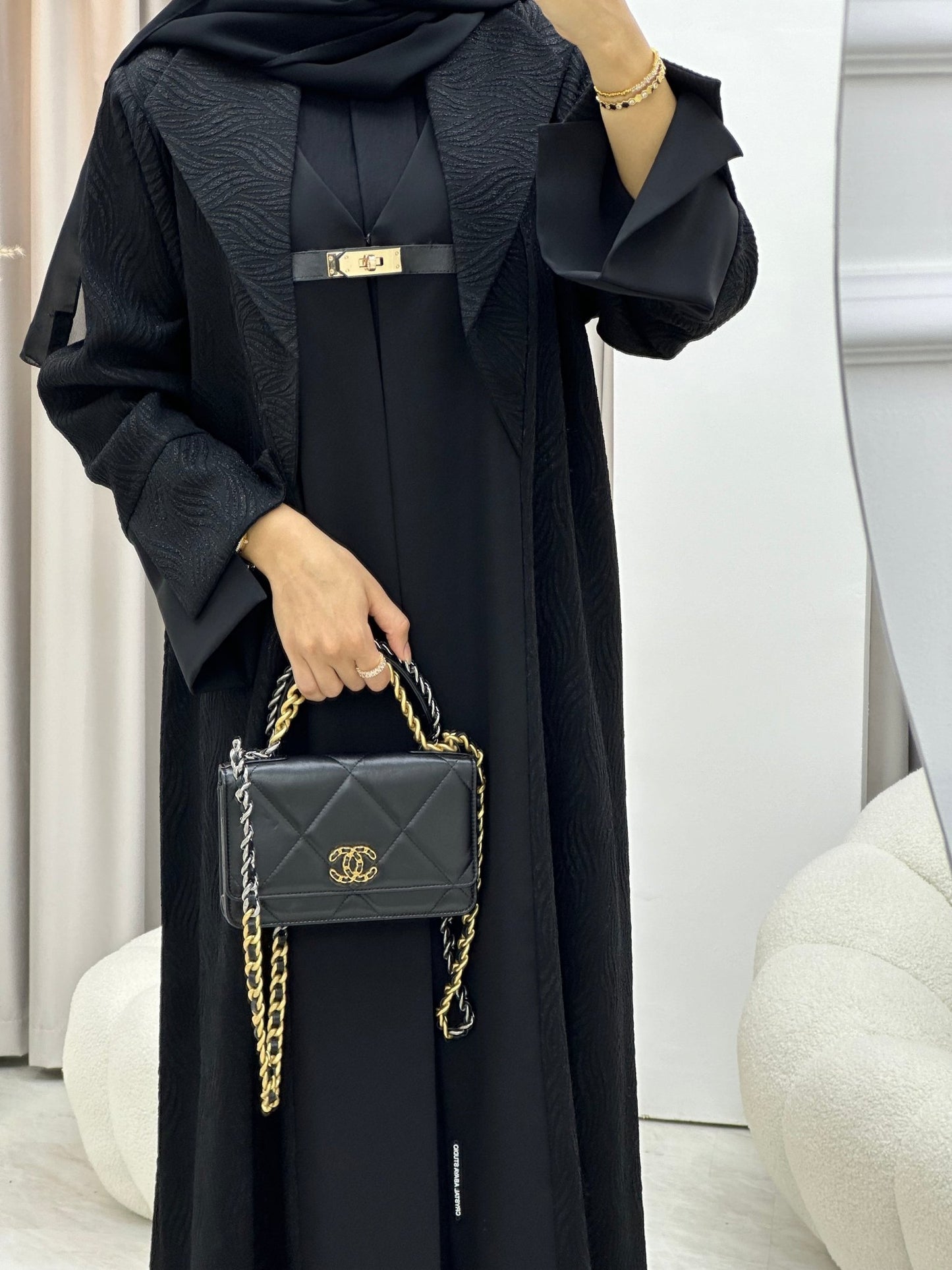 C 0241 Black Coat Abaya