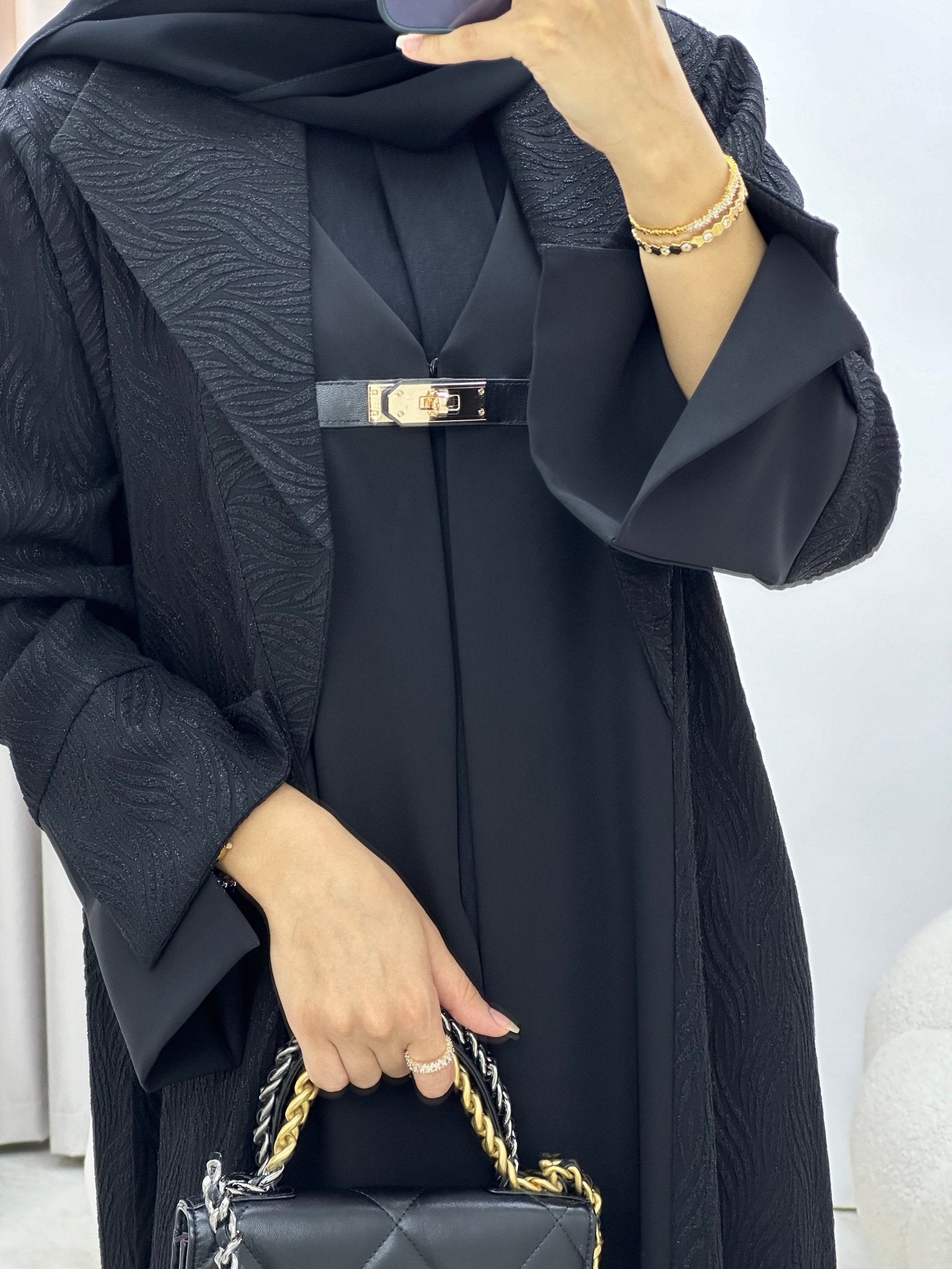 C 0241 Black Coat Abaya